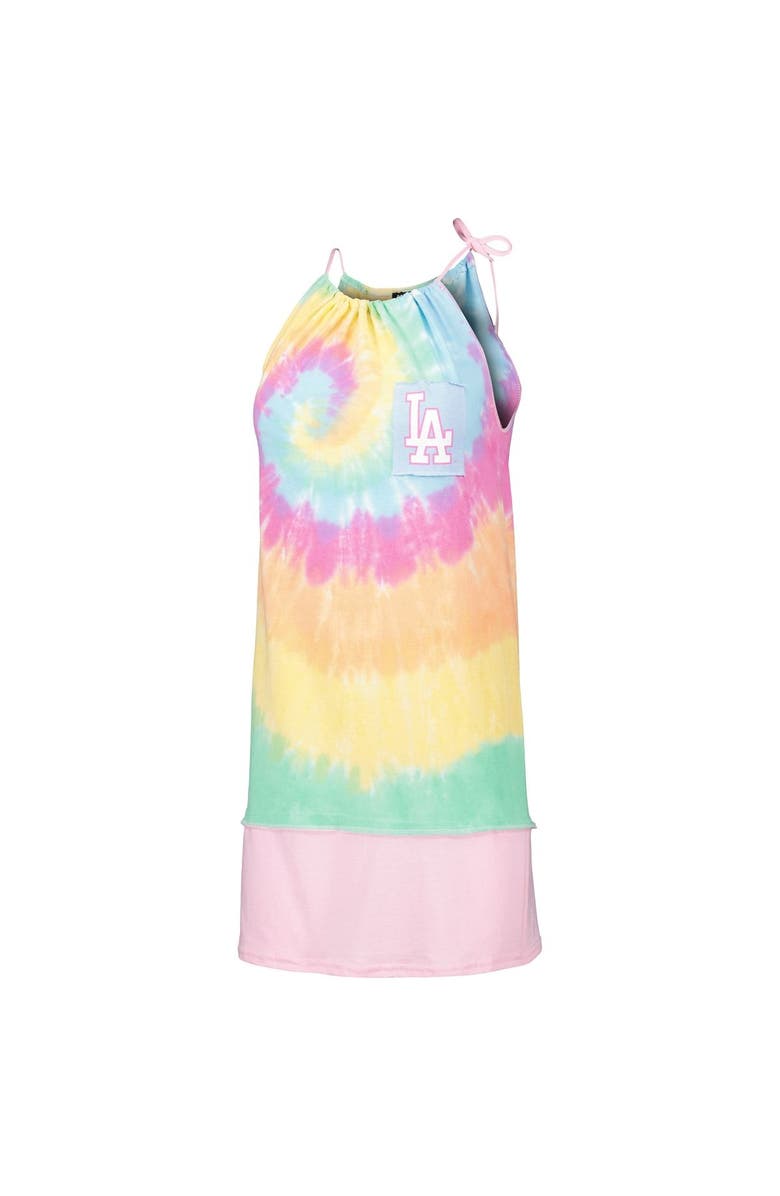 REFRIED APPAREL Women's Refried Apparel Los Angeles Dodgers Tie-Dye Tank Dress, Alternate, color, White