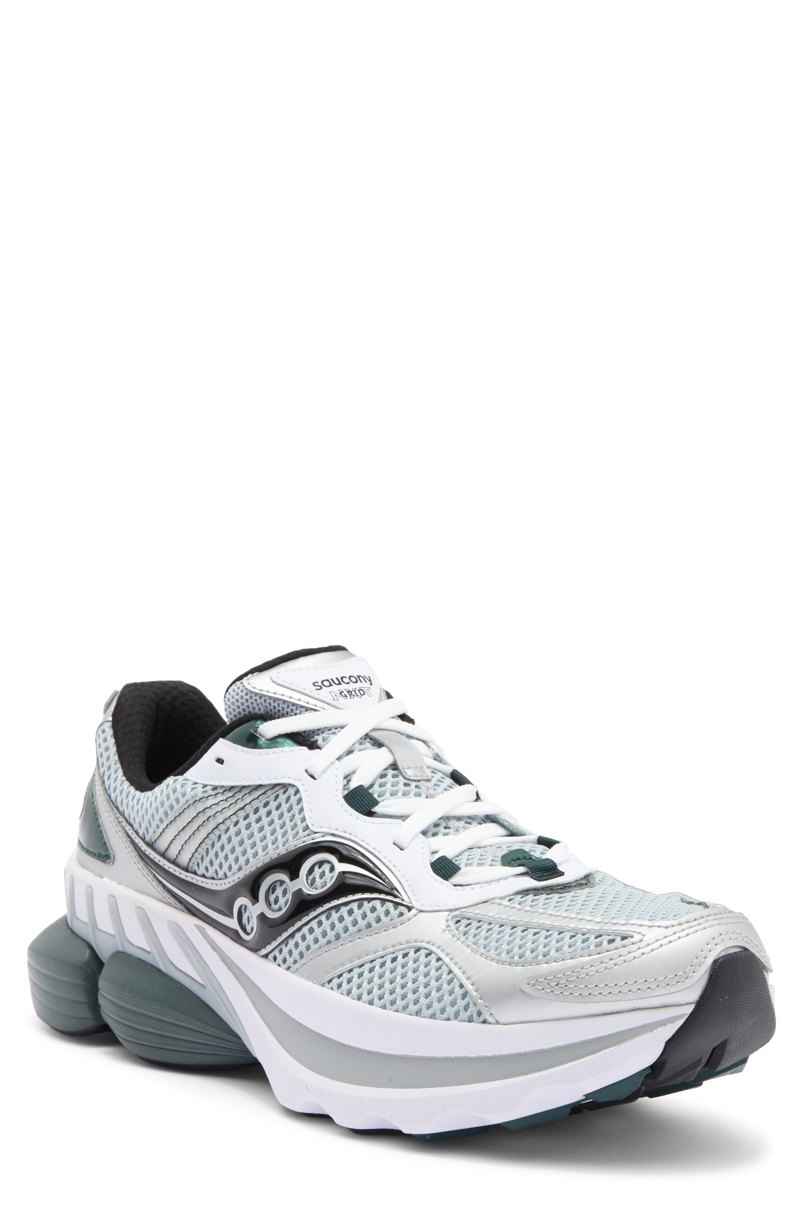 Saucony GRID NXT Sneaker, Main, color, Silver/ Green