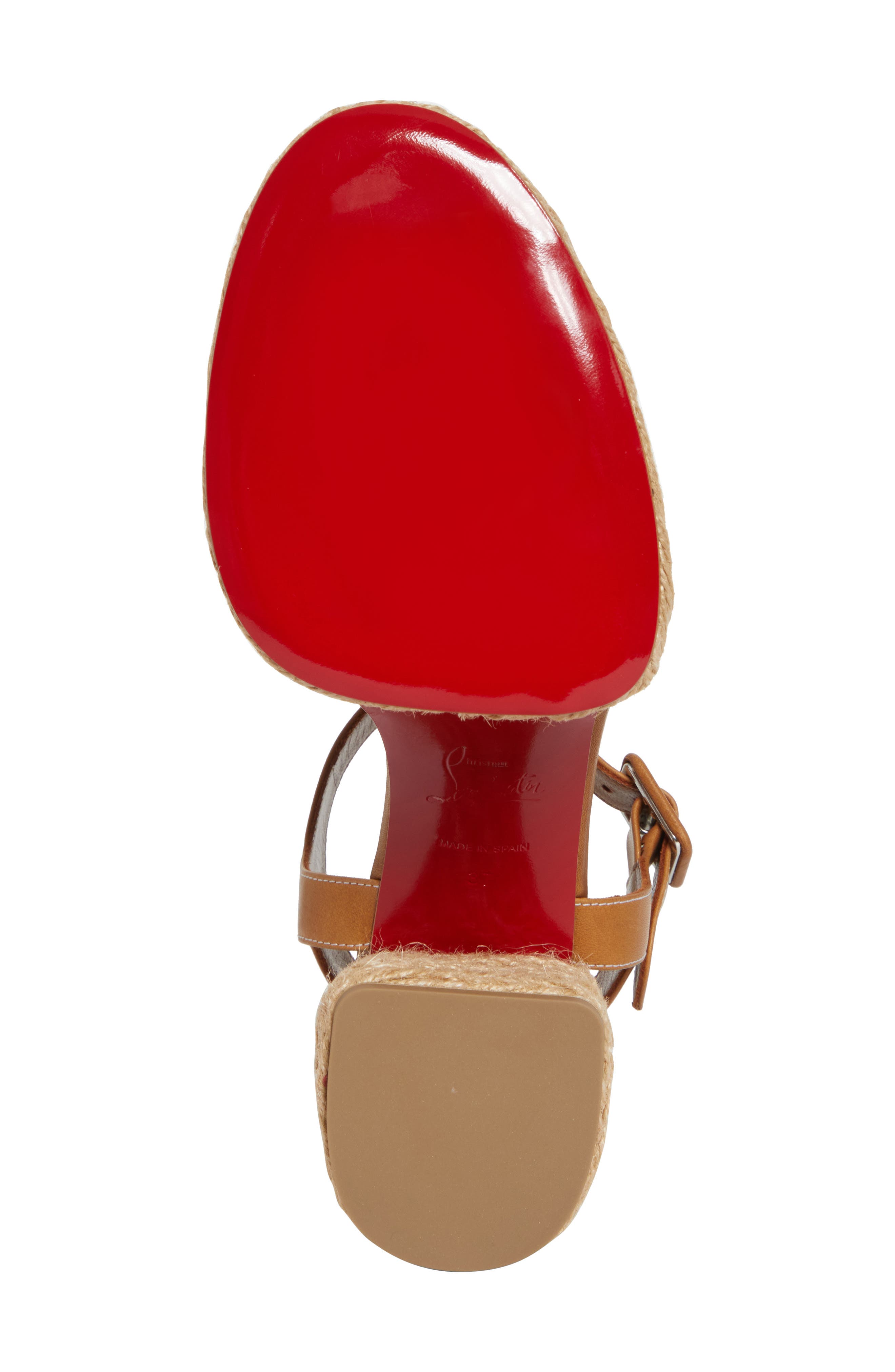 Christian Louboutin Calakala Espadrille Platform Sandal, Alternate, color, Lionne/ Terra