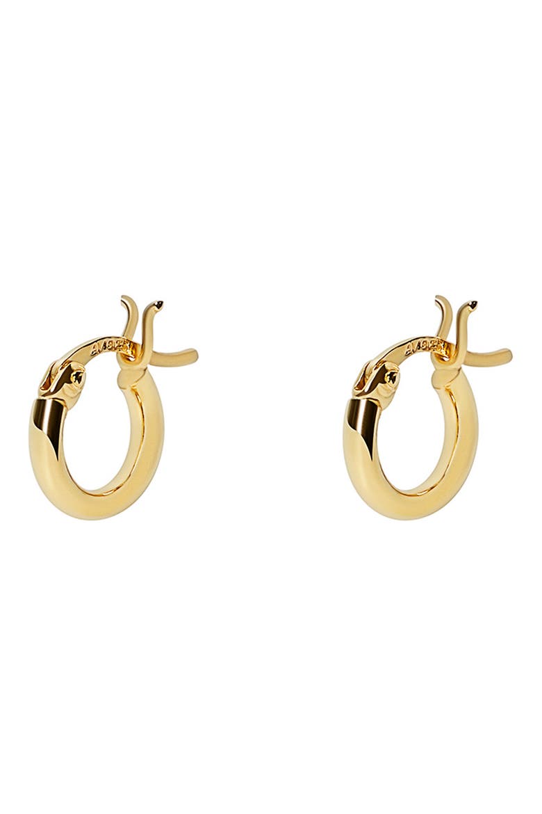 Set of 2 Hoop Earrings, Alternate, color, GOLD