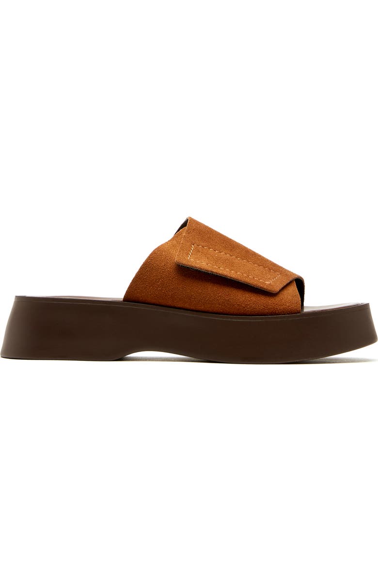 La Canadienne Viv Slide Sandal, Alternate, color, Tabacco Suede