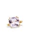 18K Gold Plated Sterling Silver Pink Amethyst Ring