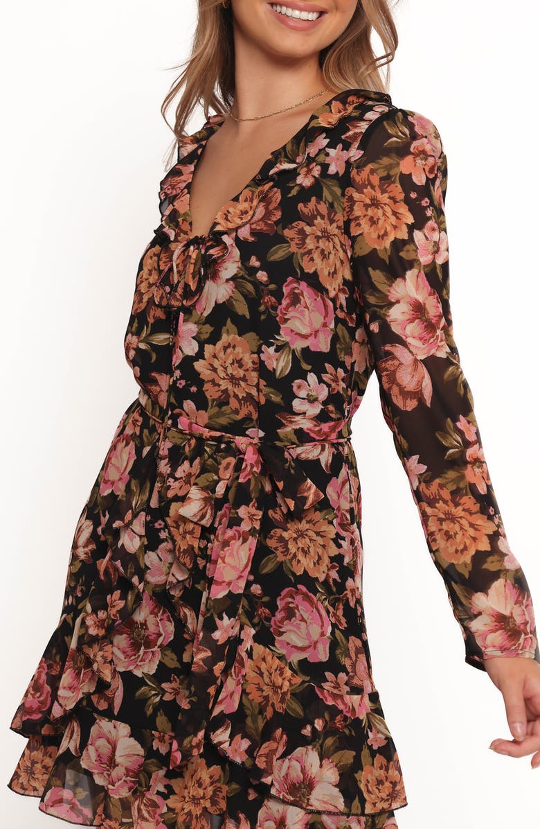 Petal & Pup Alyssia Long Sleeve Minidress, Alternate, color, Floral