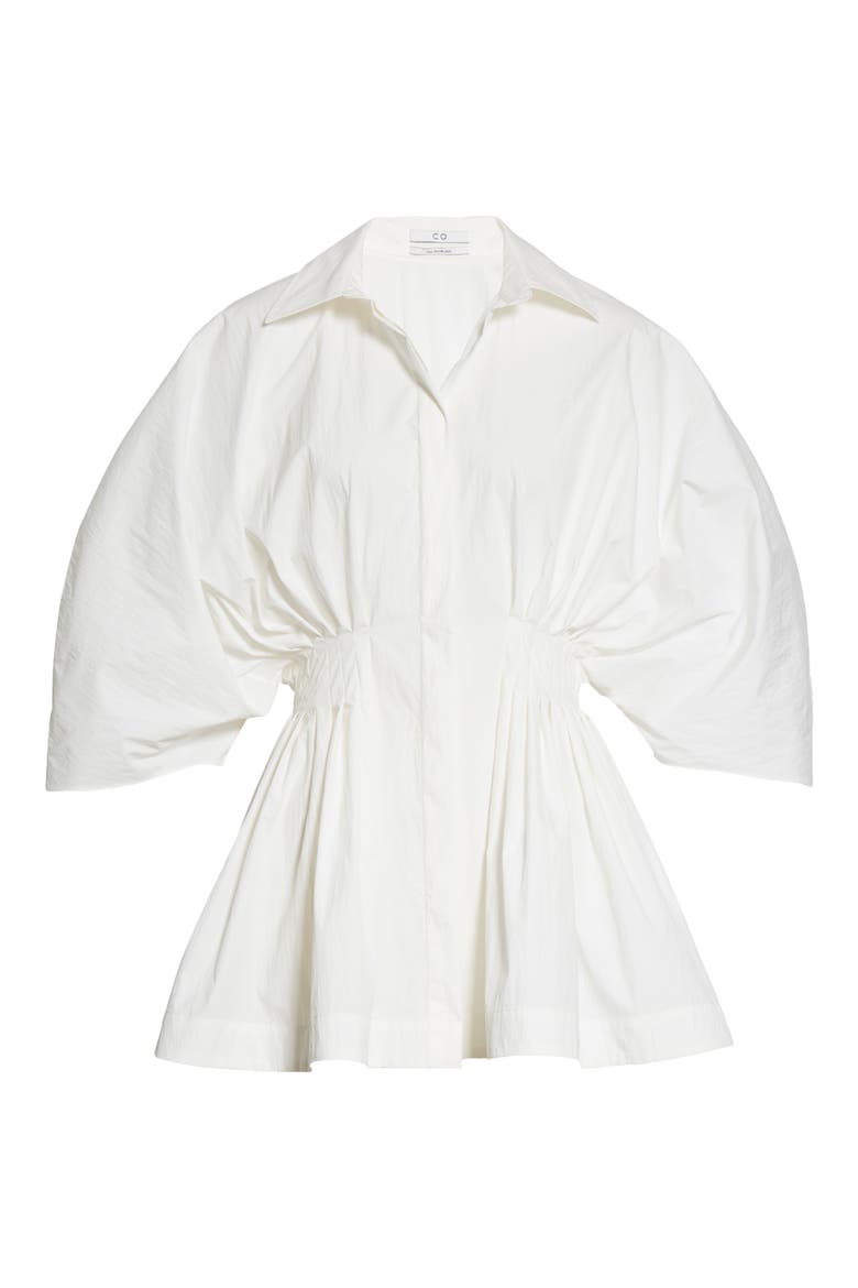 Pleated Waist Shirt, Alternate, color, WHITE