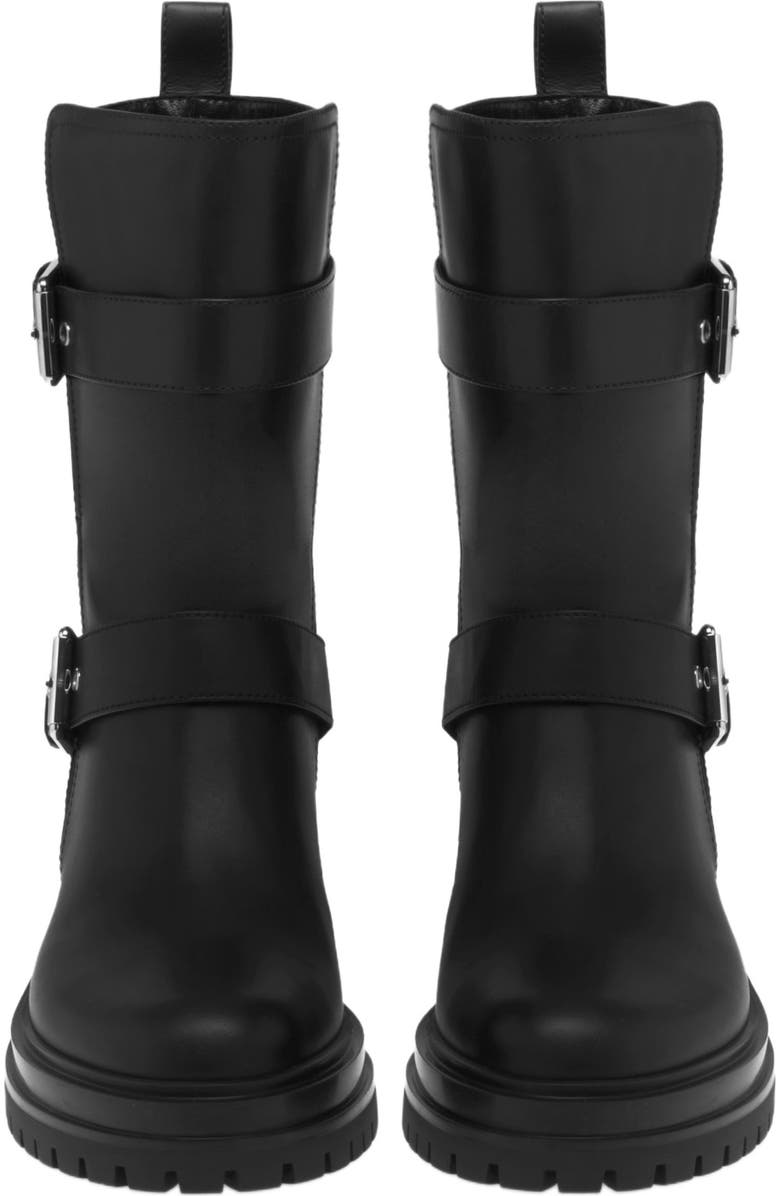 Gianvito Rossi Thiago Biker, Alternate, color, Black