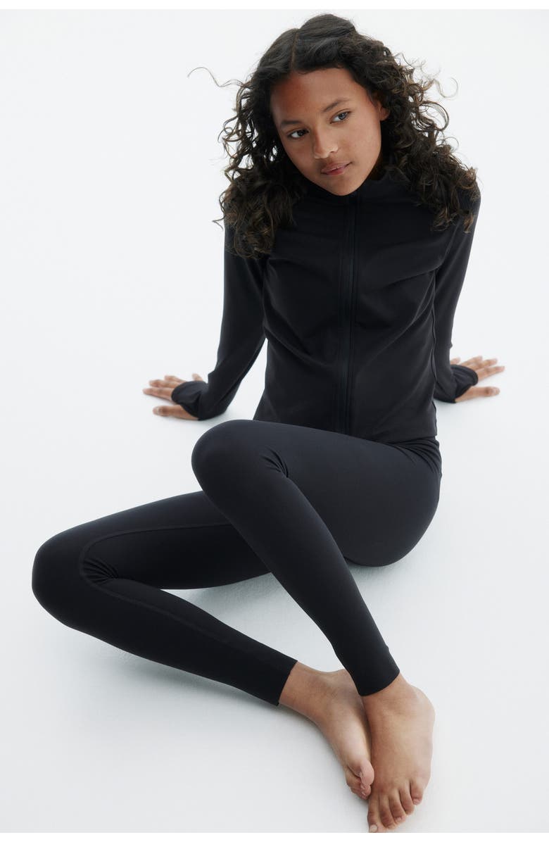 H&M Sports Leggings With Softmove, Alternate, color, Black