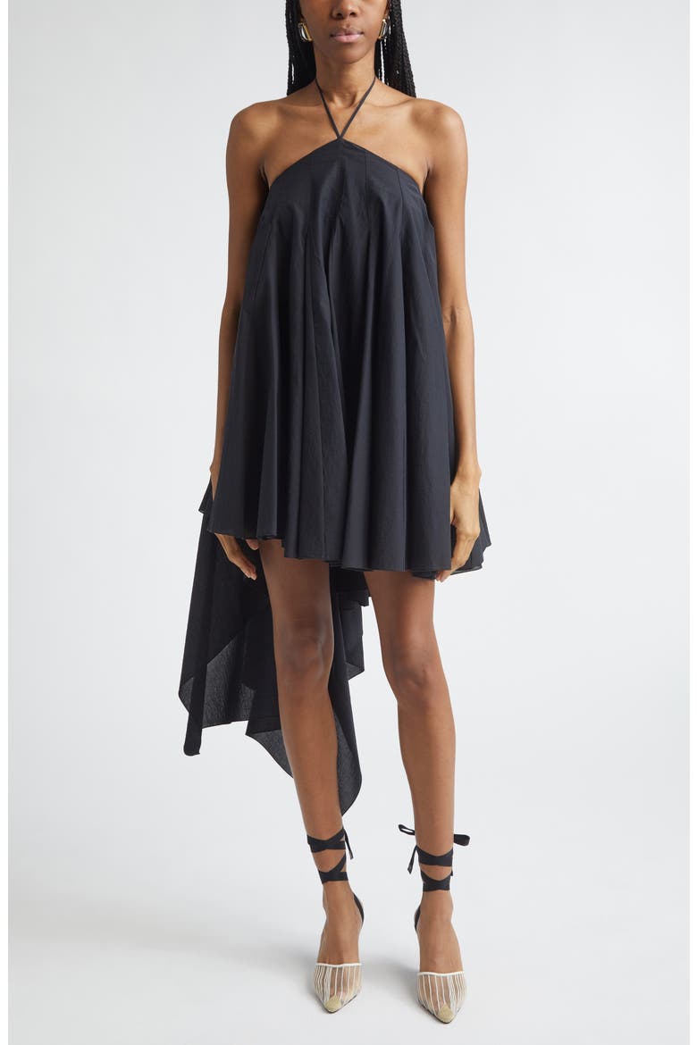 La Robe Triangle Courte Minidress, Main, color, BLACK
