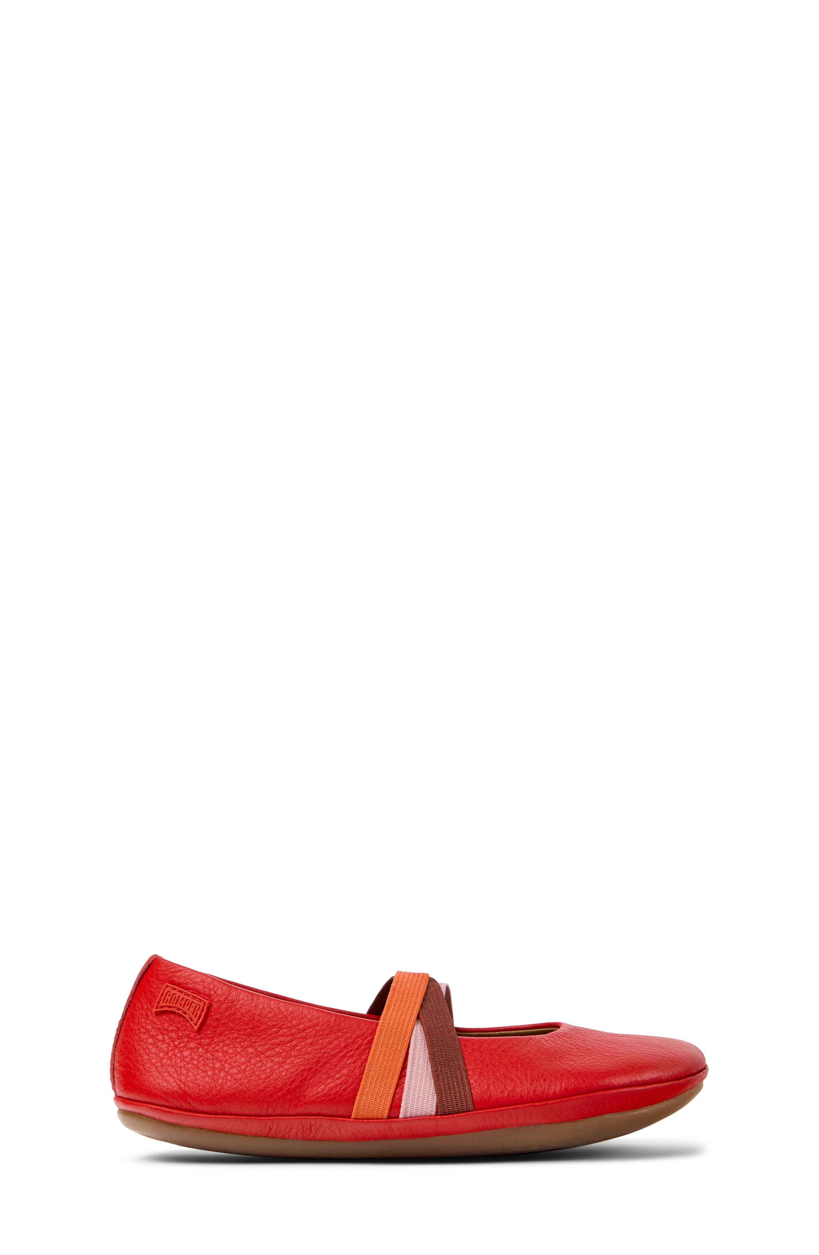 Camper Kids' Right Twins Ballet Flat, Alternate, color, Bright Red