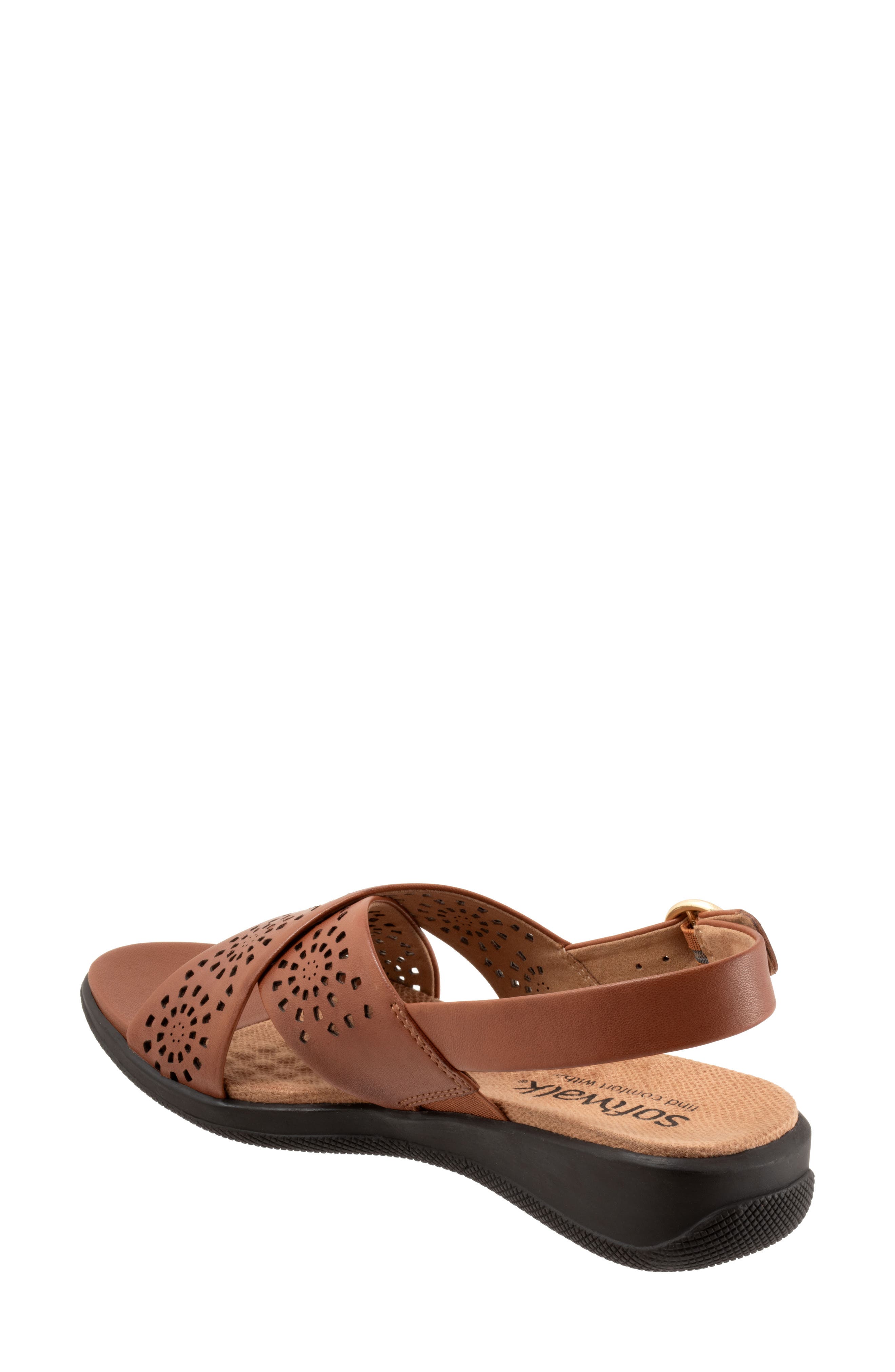 SoftWalk<sup>®</sup> Tillman Perforated Slingback Sandal, Alternate, color, Luggage