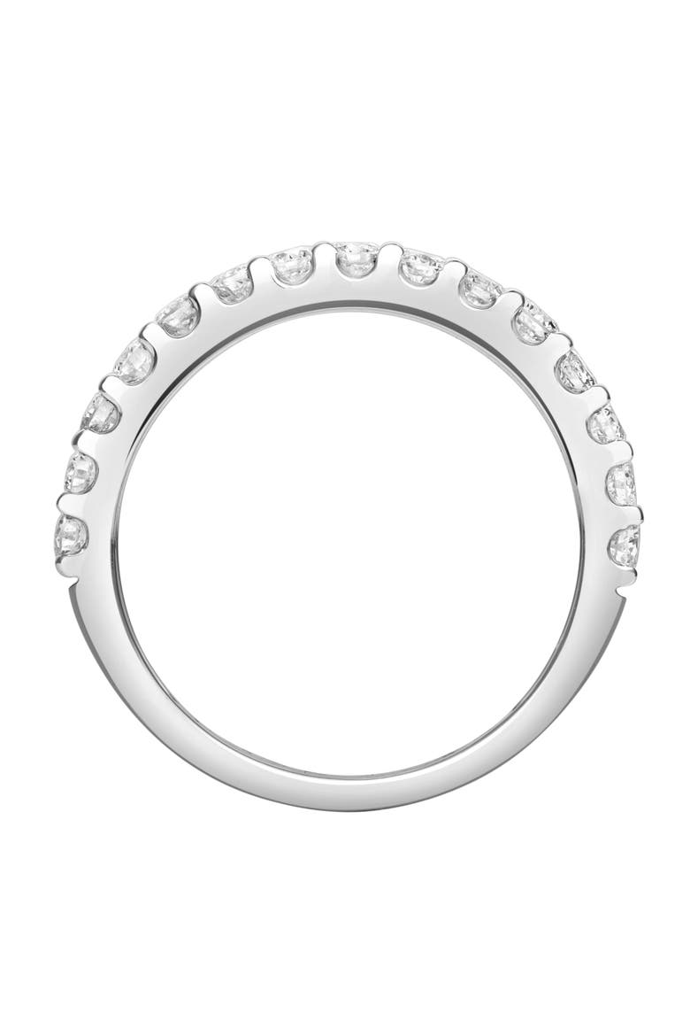 Francesca 14K Gold Round Diamond Studded Half Eternity Band Ring - 0.5cts, Alternate, color, 14K White Gold