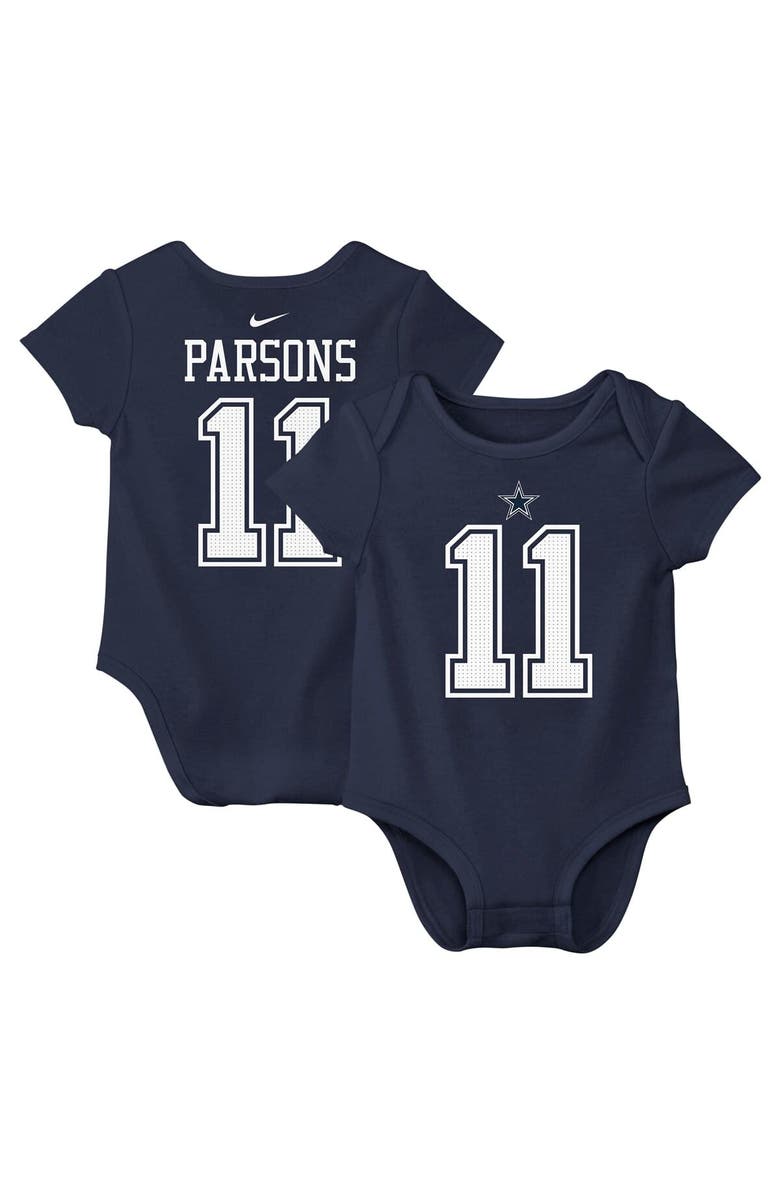 Nike Newborn & Infant Nike Micah Parsons Navy Dallas Cowboys Player Name & Number Bodysuit, Main, color, 