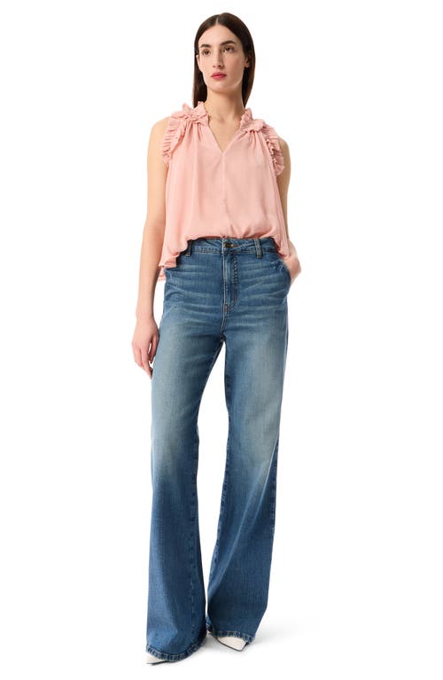 Robert Rodriguez Jean Ruffle Sleeveless Top