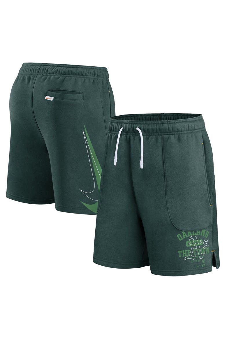 Men's Nike Green Oakland Athletics Statement Ball Game Shorts, Main, color, Green