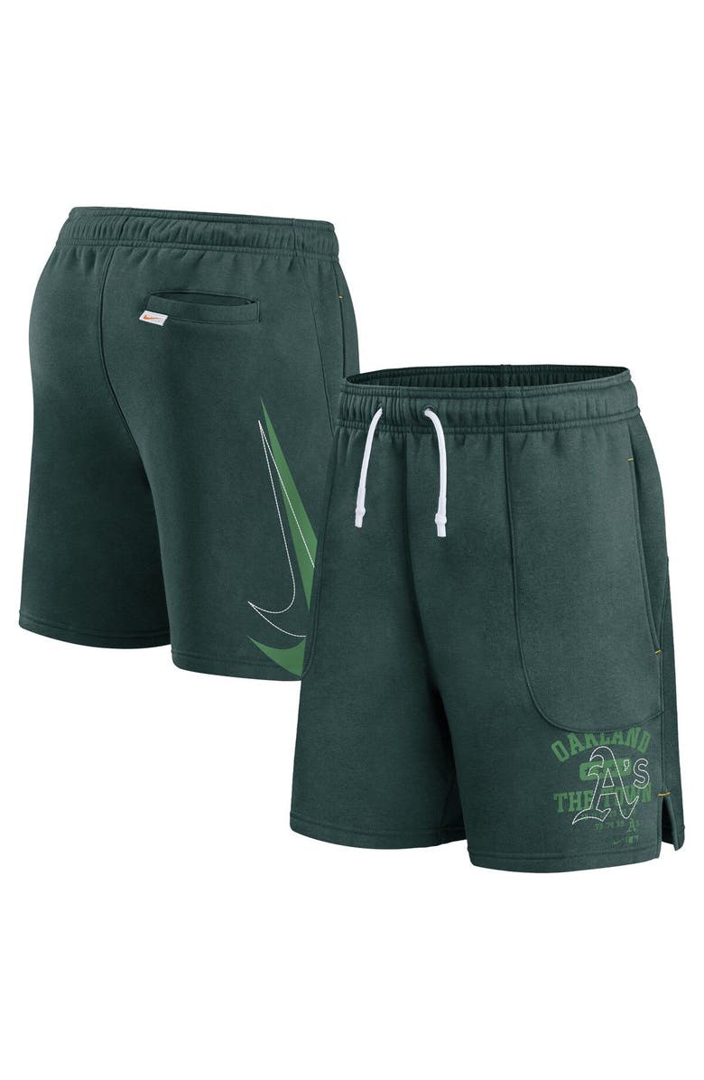 Nike Men's Nike Green Oakland Athletics Statement Ball Game Shorts, Main, color, Green