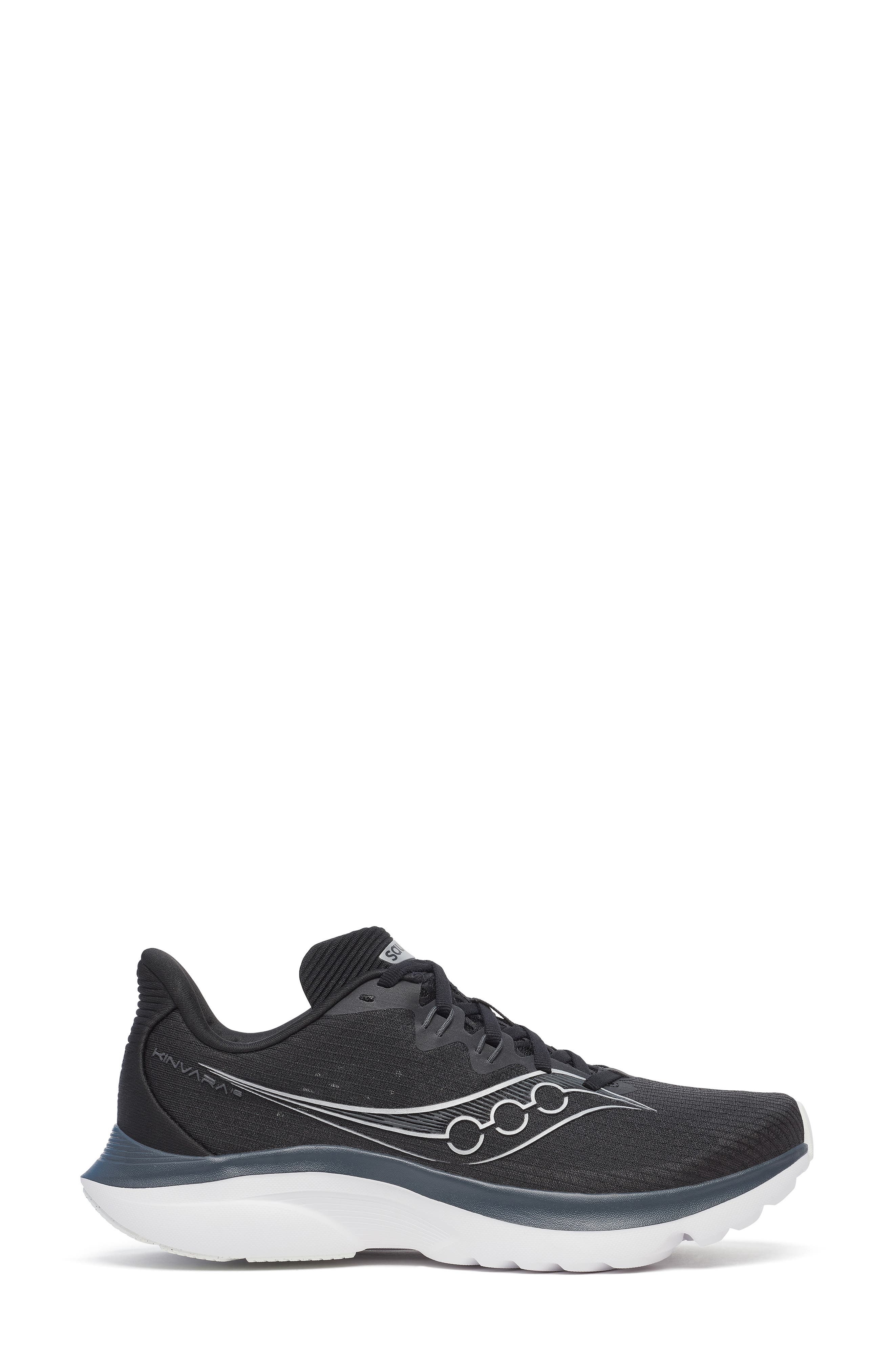 Saucony Kinvara Running Shoe, Alternate, color, Black/ White