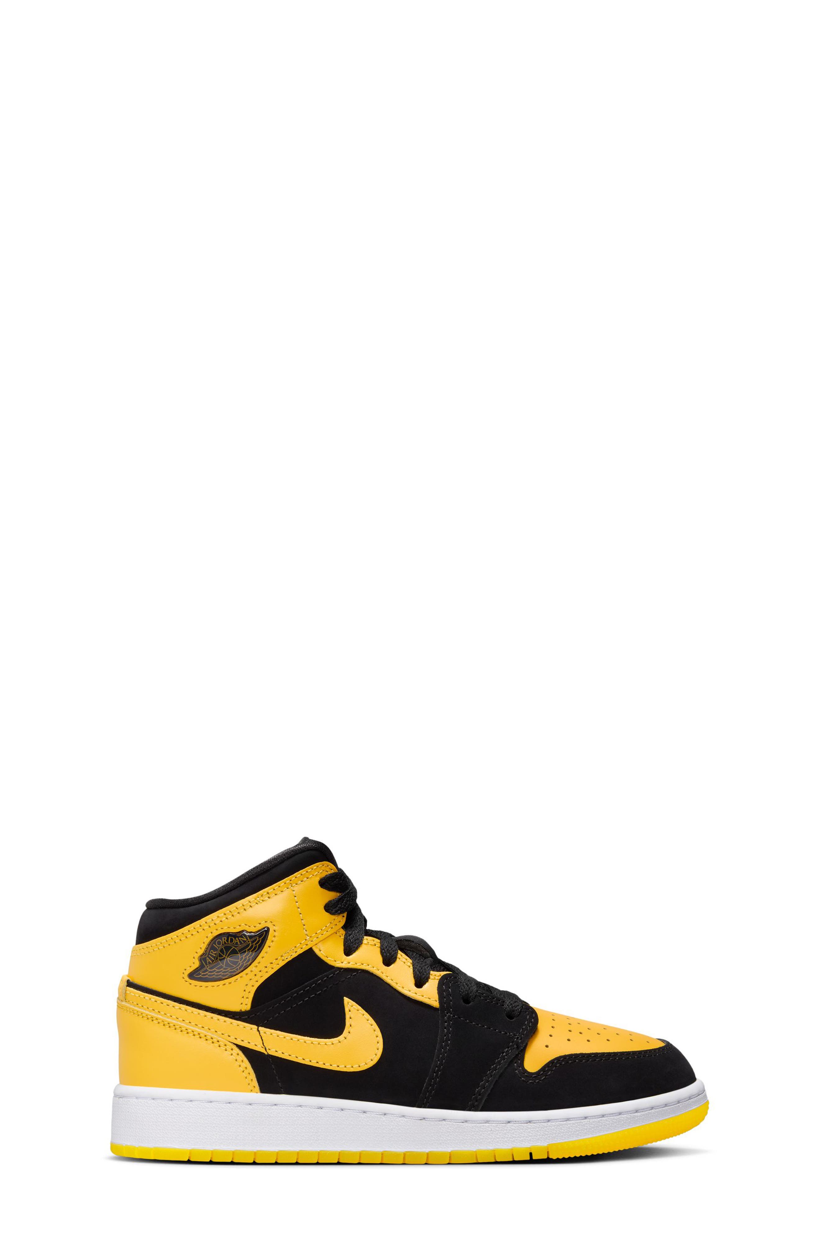 Nike Kids
 Air Jordan 1 Sneaker, Alternate, color, Black/White/Varsity Maize