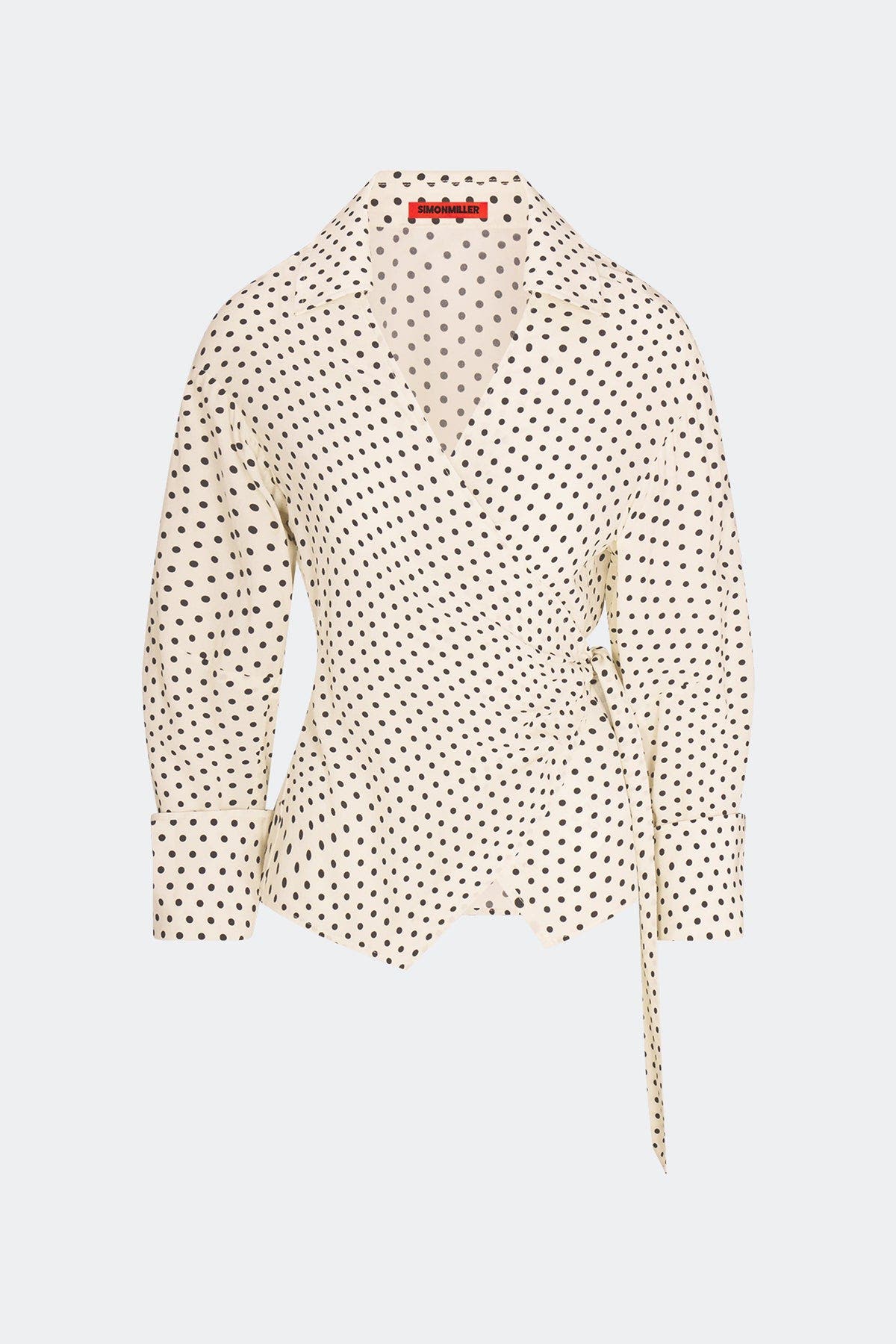 selected Macadamia/Black Polka Dot