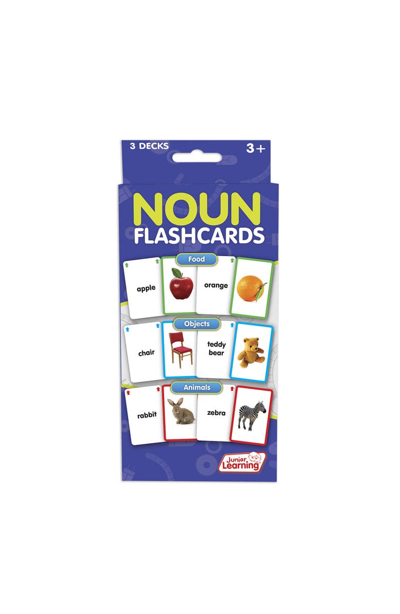 Junior Learning Noun Flashcards Medium Difficulty, Alternate, color, Multicolored