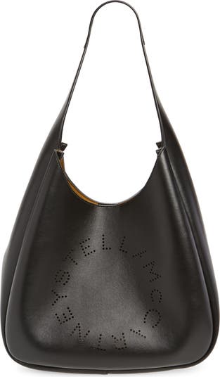 【送料&関税込】Stella McCartney Logo Perforated Small Hobo NEW STELLA MCCARTNEY Small Perforated Logo Leather Hobo Bag