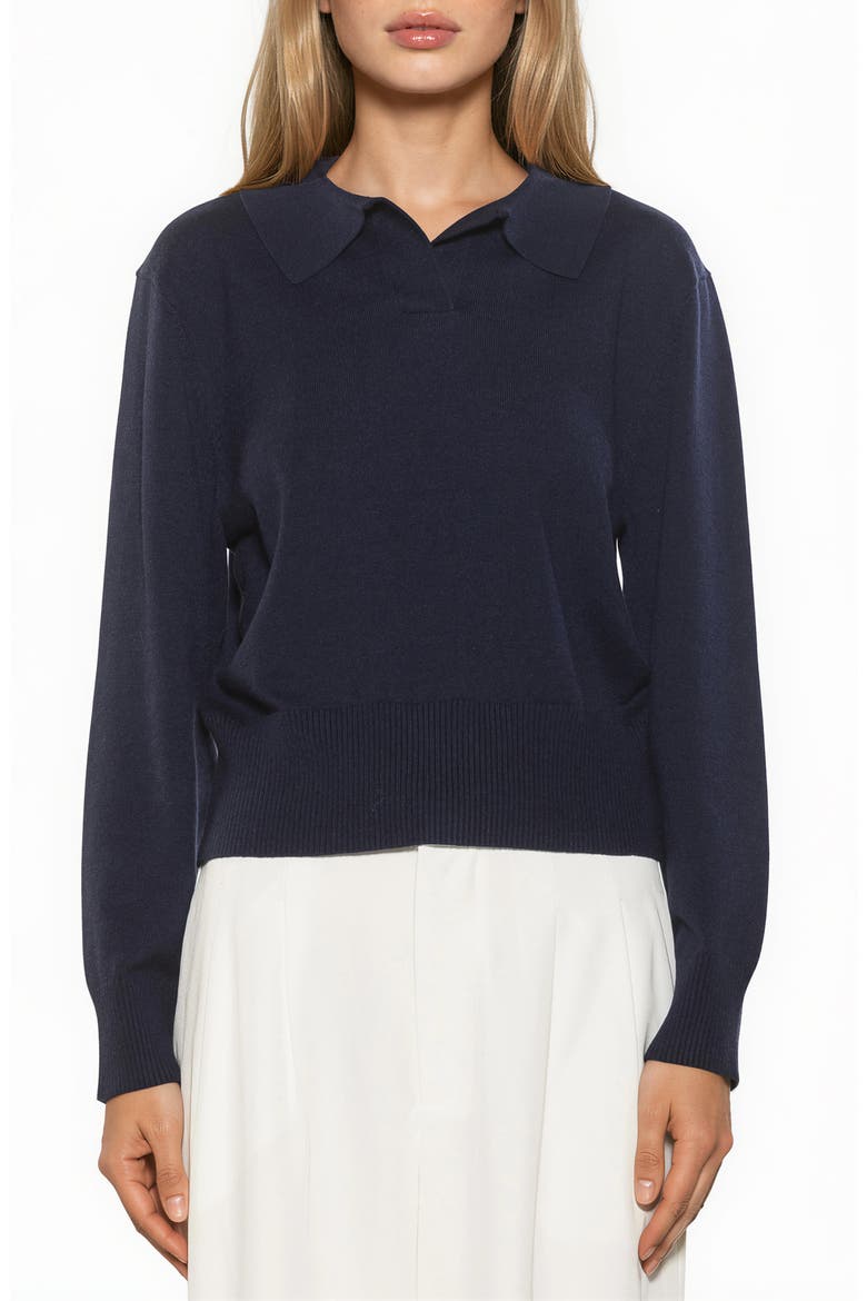 Jessica Collared Sweater, Main, color, NAVY