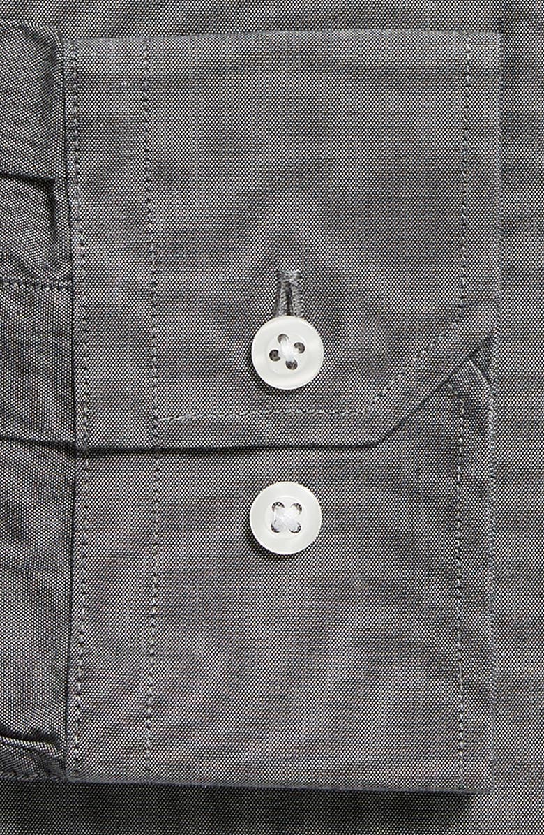The Tie Bar Trim Fit Solid Chambray Dress Shirt, Alternate, color, 