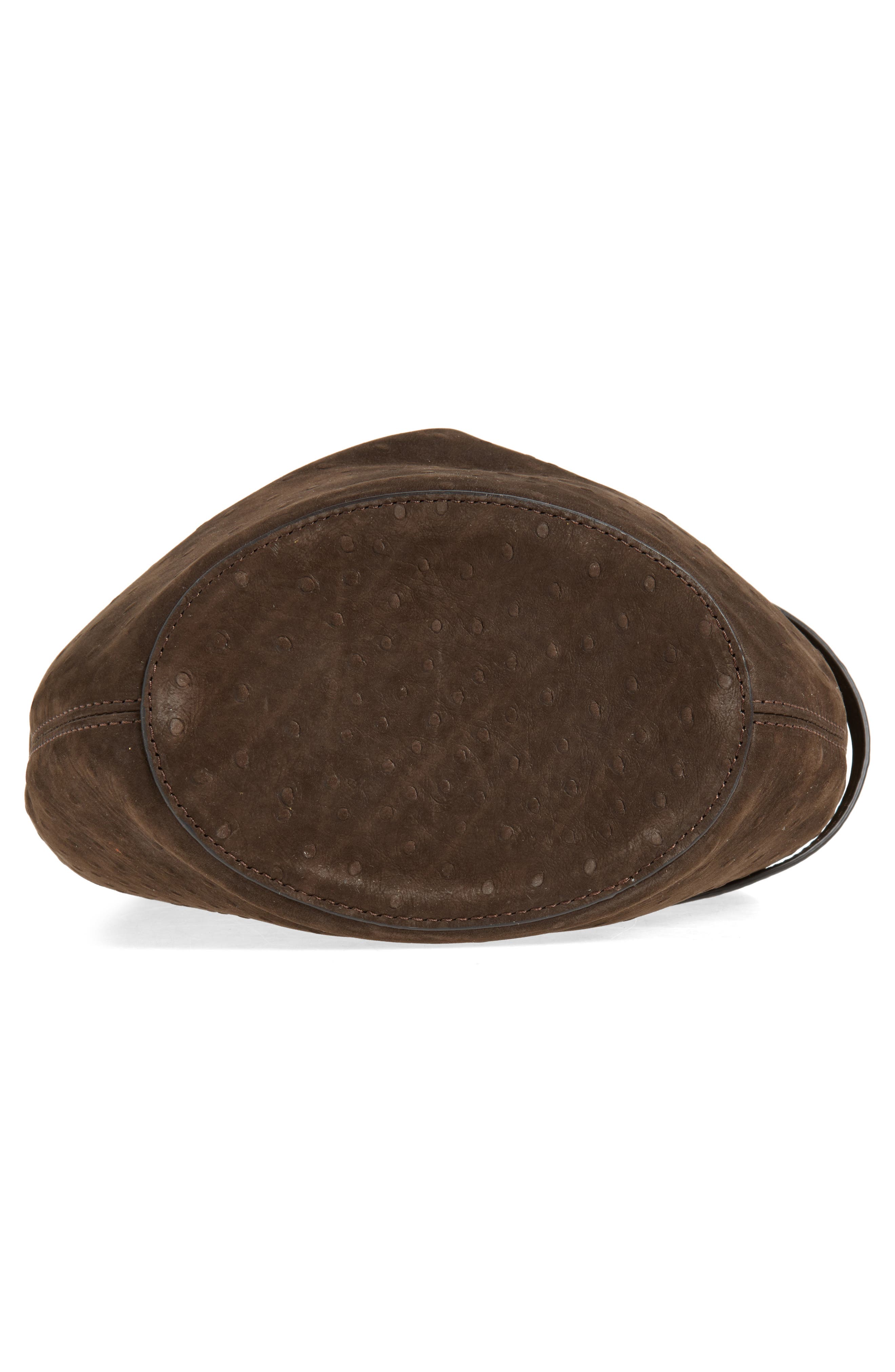 LIFFNER Belted Suede Bucket Bag, Alternate, color, Dark Brown