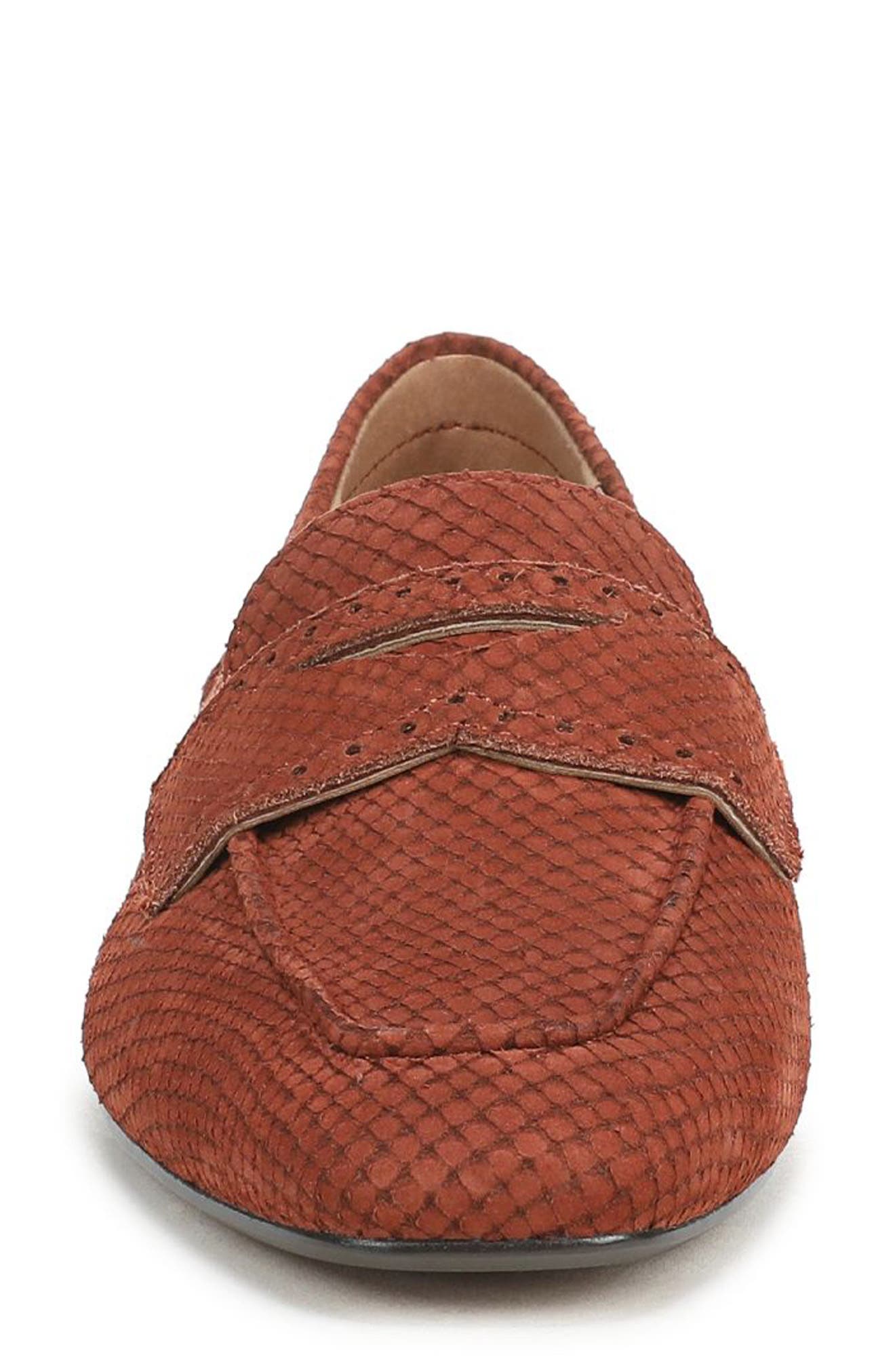 Sadie Penny Loafer, Alternate, color, BAKED CLAY NUBUCK