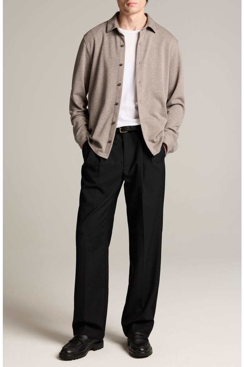 Herringbone Long Sleeve Button Up Shirt, Alternate, color, TARMAC/ PAVEMENT