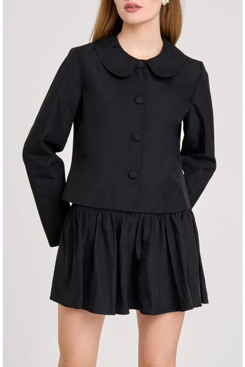 Elena Button Front Jacket, Main, color, BLACK