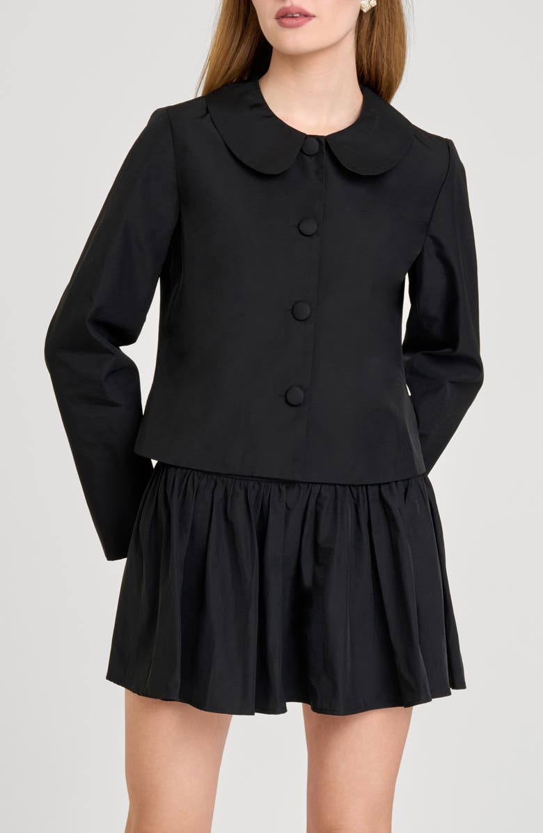 WAYF Elena Button Front Jacket, Main, color, Black
