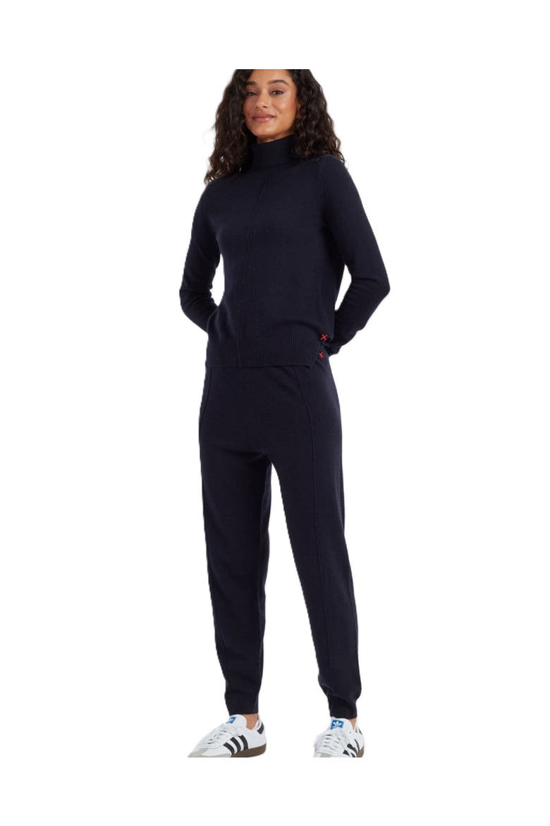 Wool Cashmere Cuffed Joggers, Alternate, color, Navy