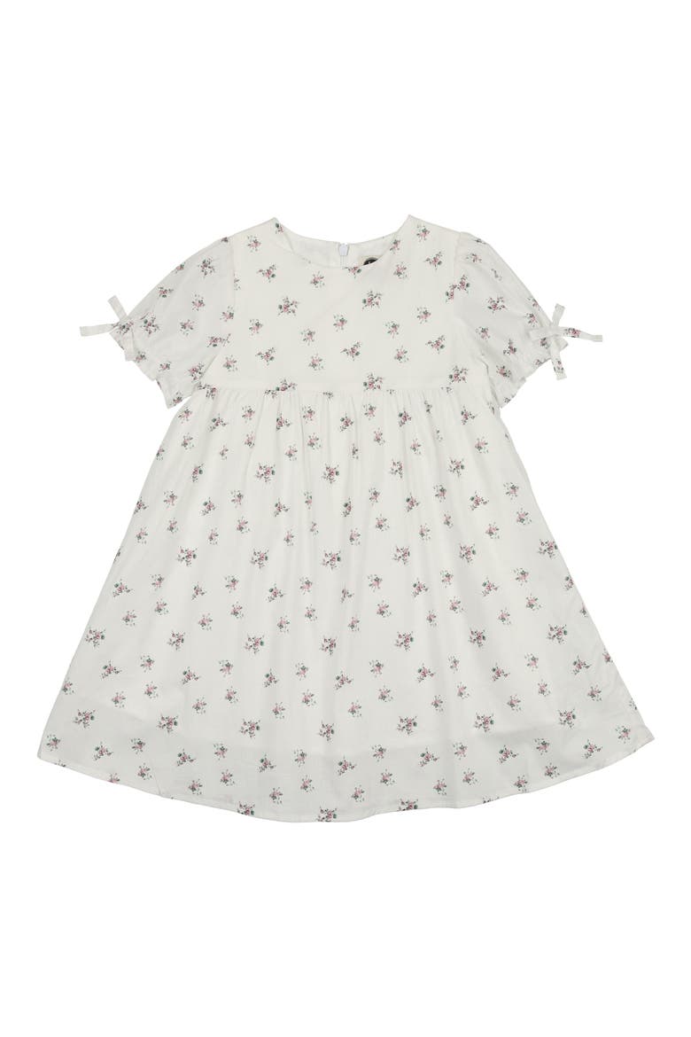 Kids' Rose Print Dress, Main, color, WHITE