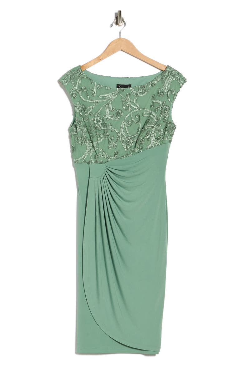 Soutache Bodice Dress, Alternate, color, SAGE