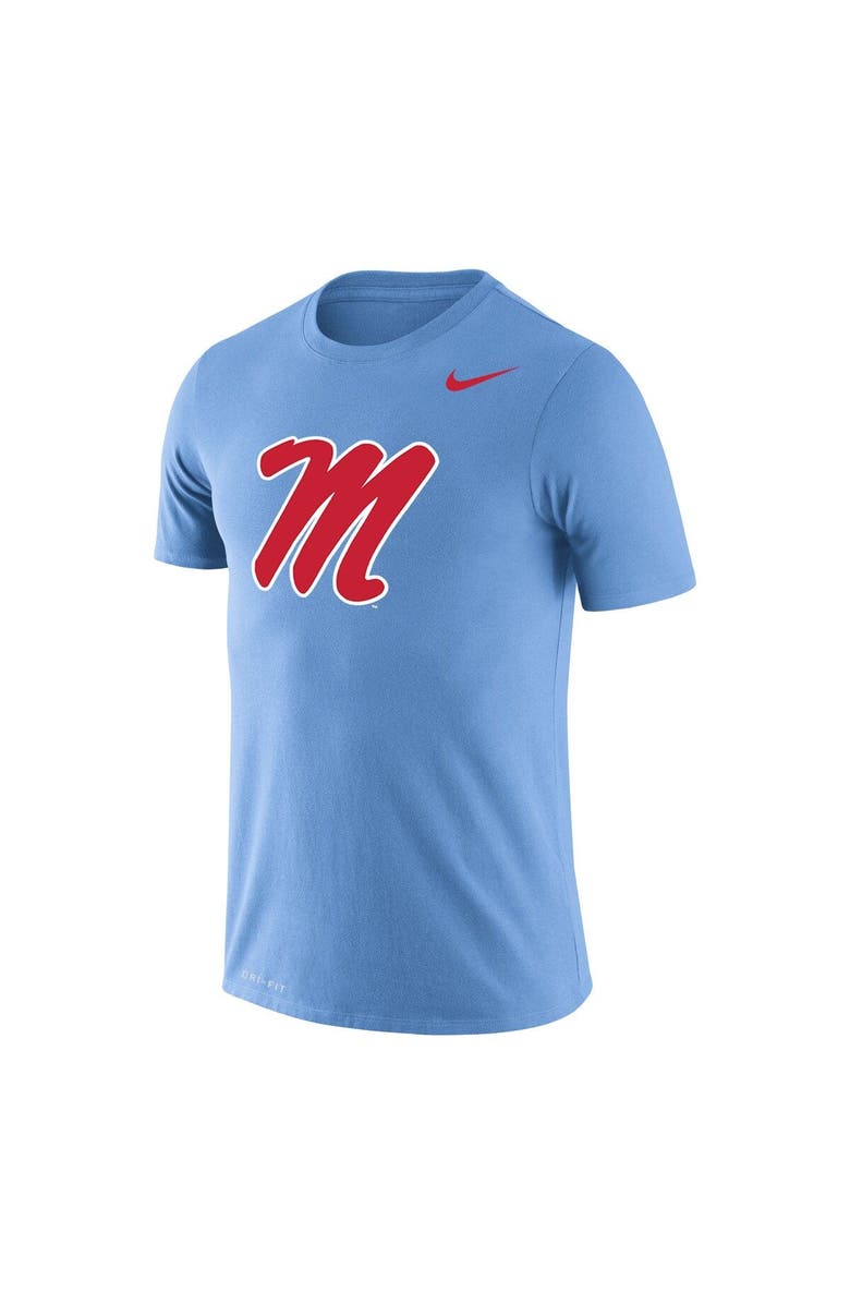 Nike Men's Nike Powder Blue Ole Miss Rebels School Logo Legend Performance T-Shirt, Alternate, color, 
