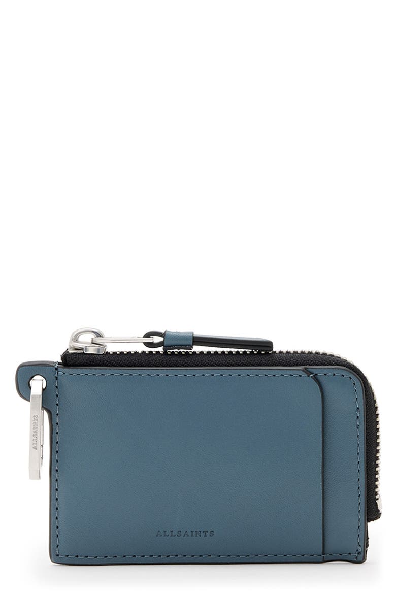 Remy Leather Wallet, Main, color, STEEL BLUE