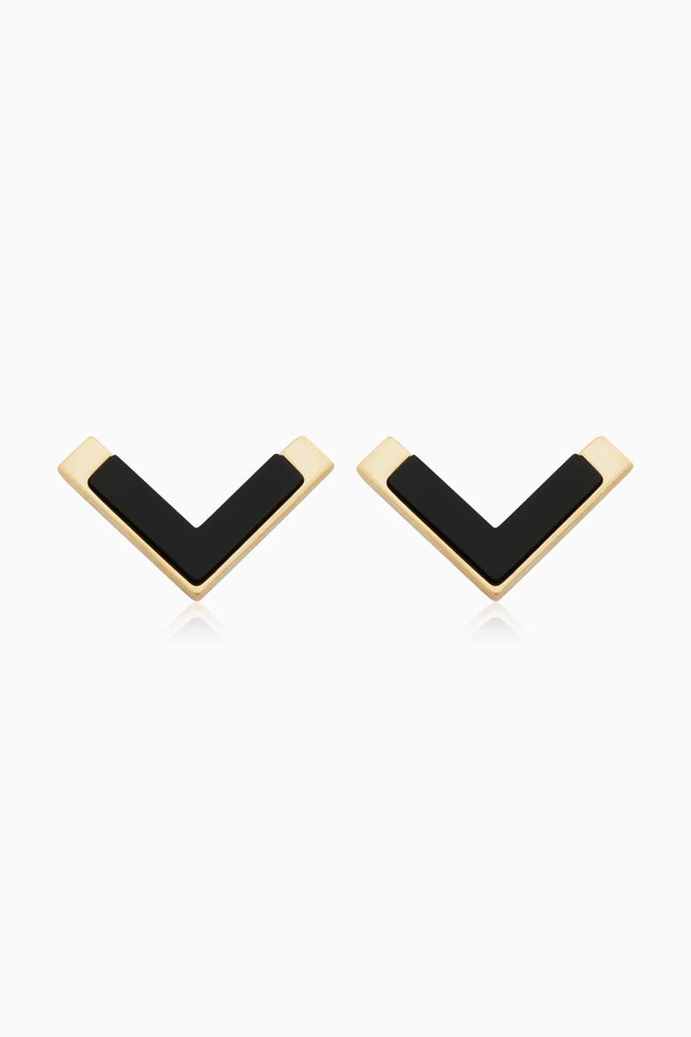 14K Yellow Gold Mondrian Studs, Main, color, Yellow Gold