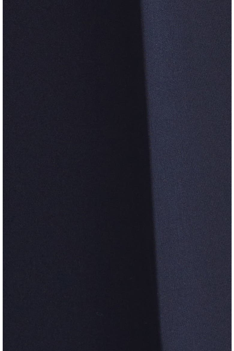 Side Stripe Stretch Twill Wide Leg Pants, Alternate, color, NAVY