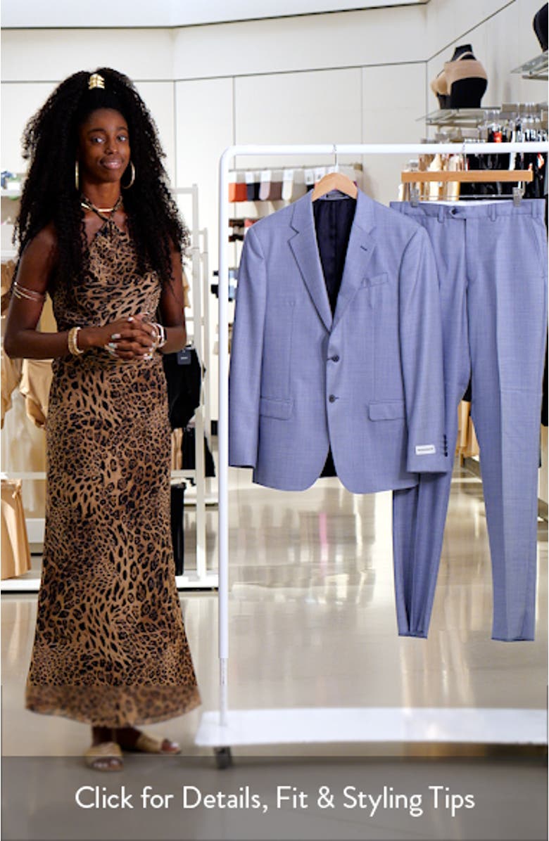 Light Blue Mélange Wool Suit, sales video thumbnail