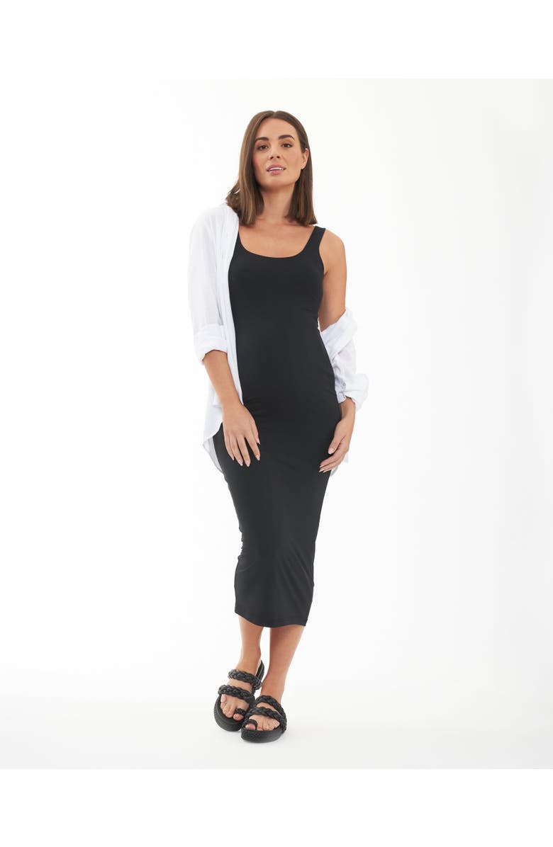 Ripe Maternity Luxe Knit Contour Dress, Alternate, color, Black
