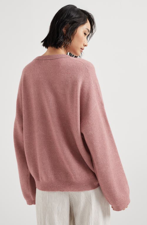 Brunello Cucinelli English Rib Knit Sweater In Pink
