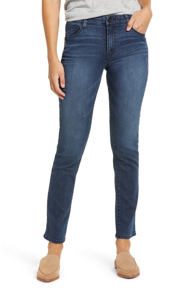 Ab-Solution High Waist Ankle Straight Leg Jeans (Nordstrom Exclusive), Main, color, INDIGO