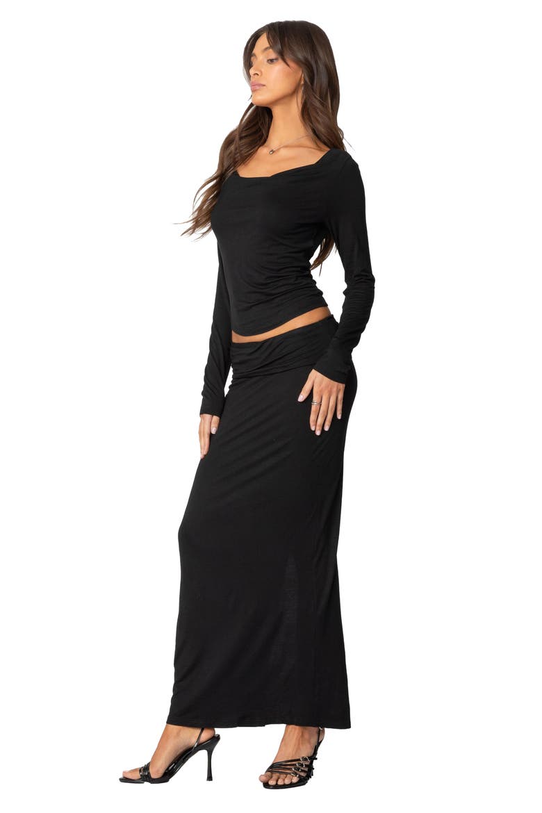Johanna Long Sleeve Top, Alternate, color, BLACK