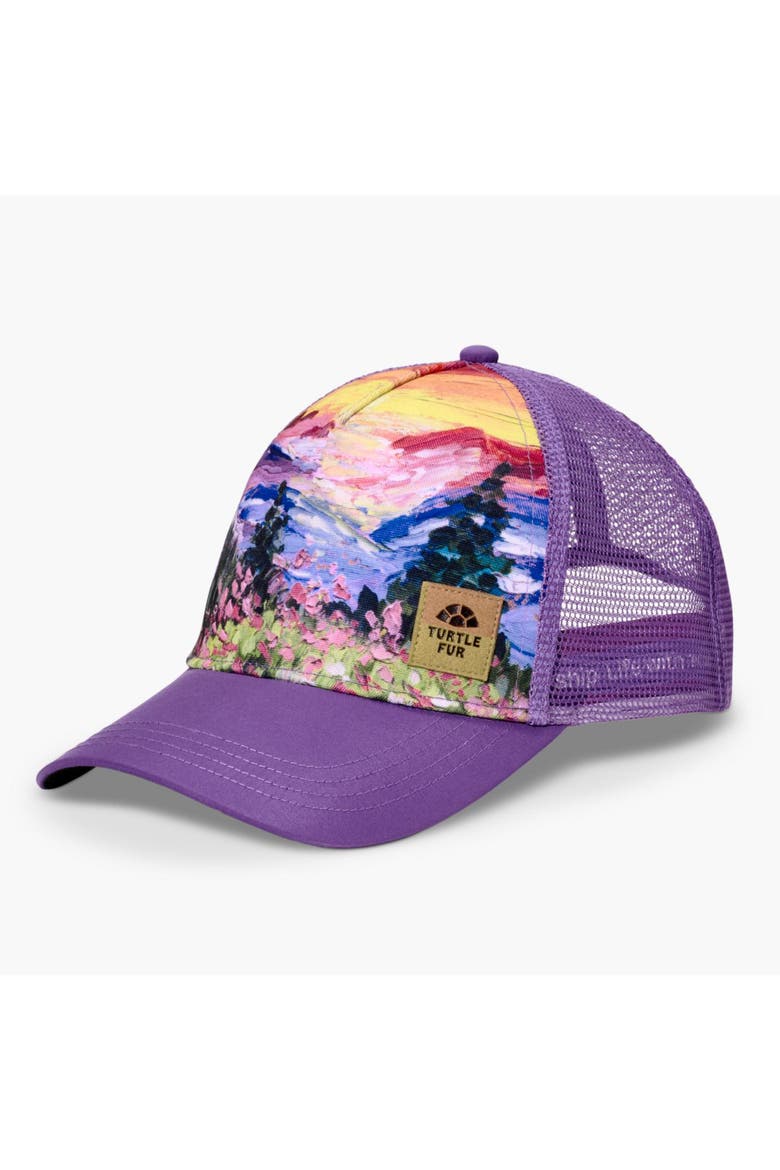 Trail Blazer Trucker Hat, Main, color, Sunset Hues