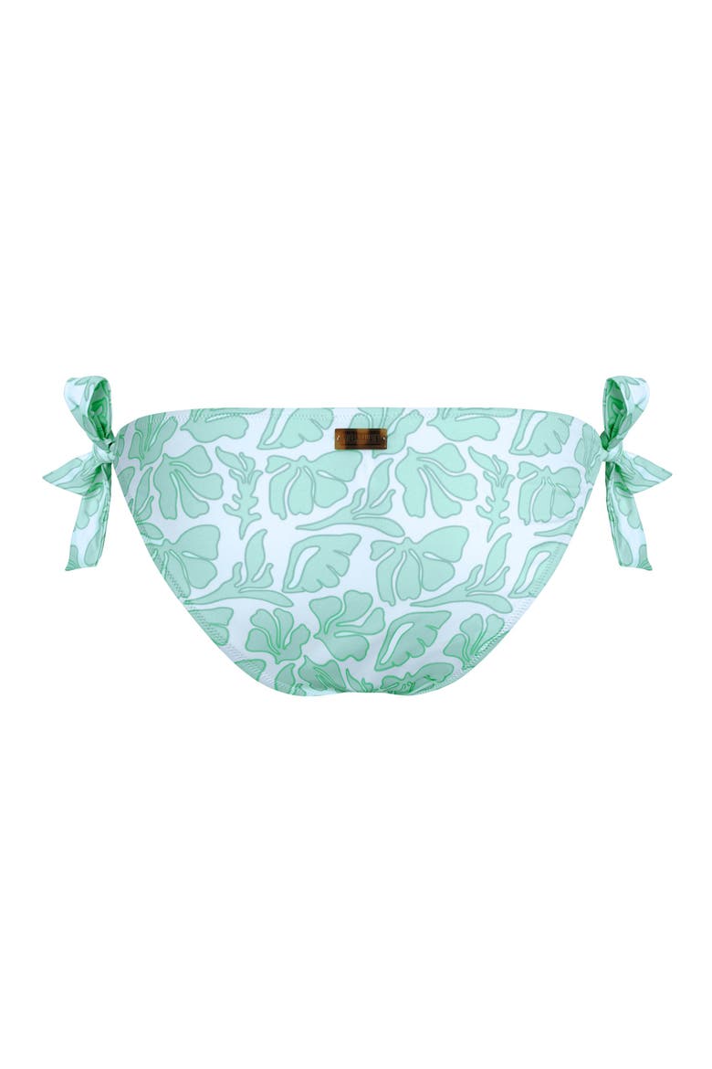 Women Side Tie Bikini Bottom Seashells, Alternate, color, white