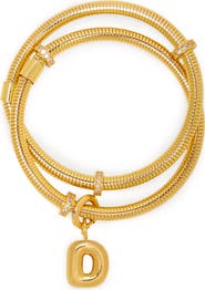 SAACHI Bubble Charm Initial Bracelet