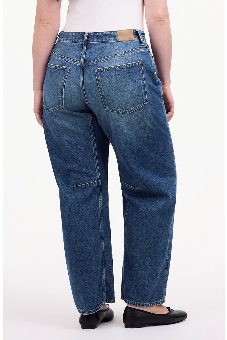Darted Barrel Leg Jeans, Alternate, color, IRMO WASH