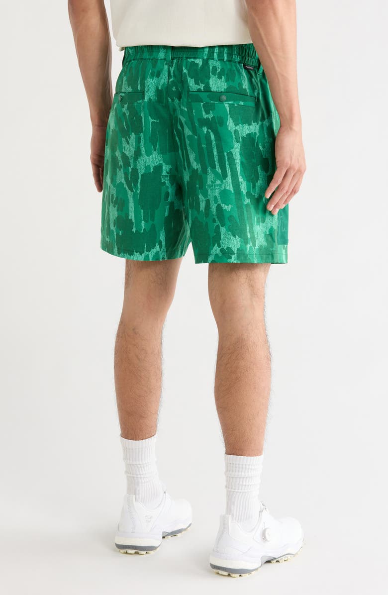 MALBON Mesh Basket Pocket Shorts, Alternate, color, Divot Camo Jungle