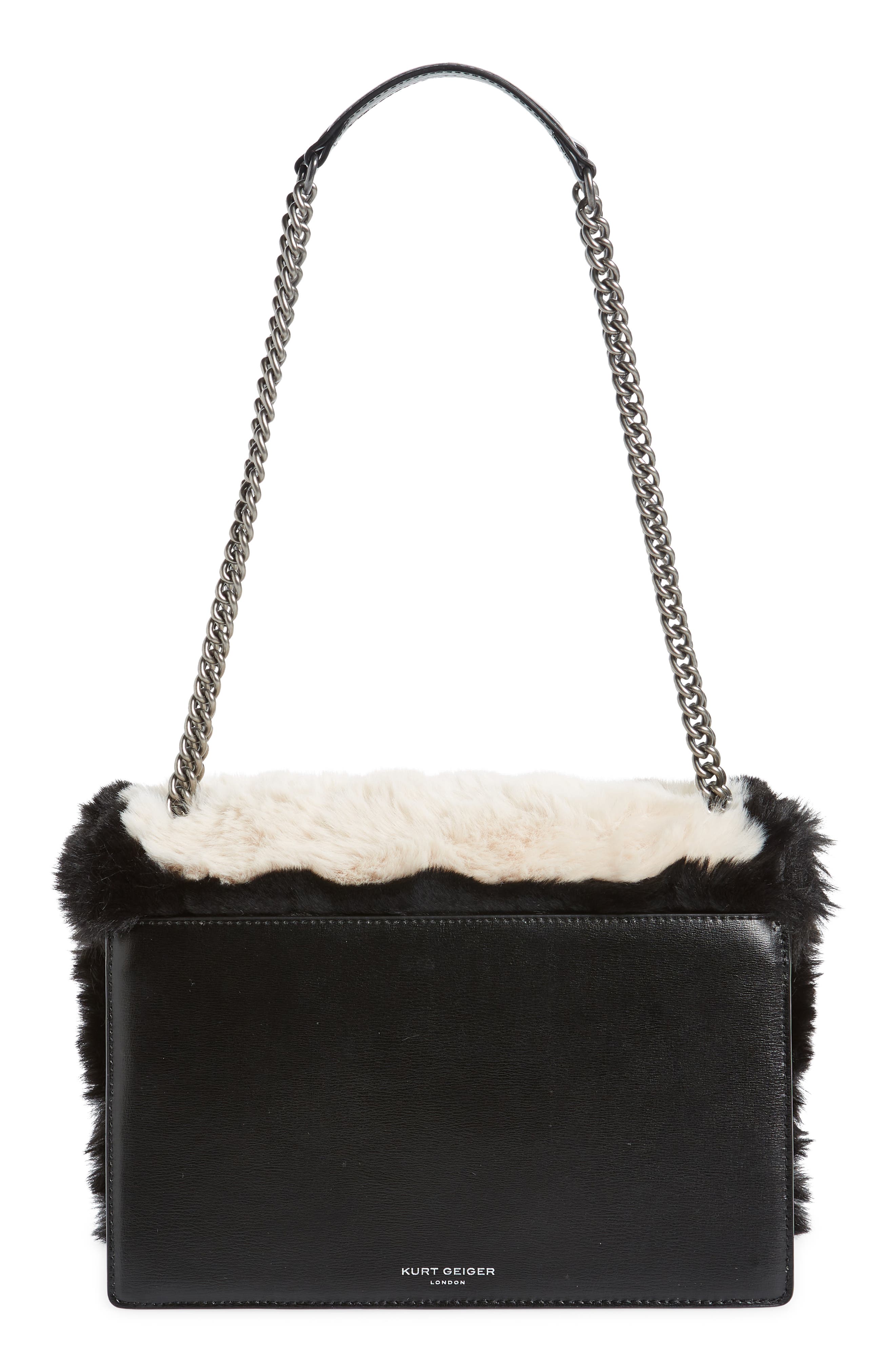 Kurt Geiger London Shoreditch Convertible Faux Fur Crossbody Bag, Alternate, color, 