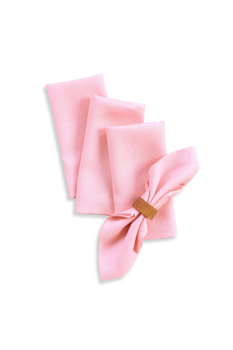 Linen Dinner Napkins Set of 4, 20 x 20" - Fete, Main, color, Pink Lemonade