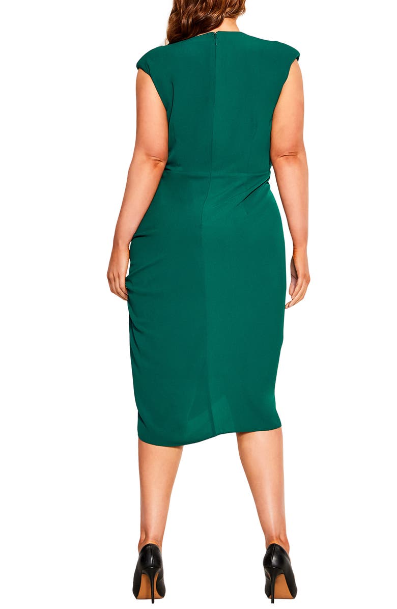 City Chic Side Ruched Sheath Dress, Alternate, color,
